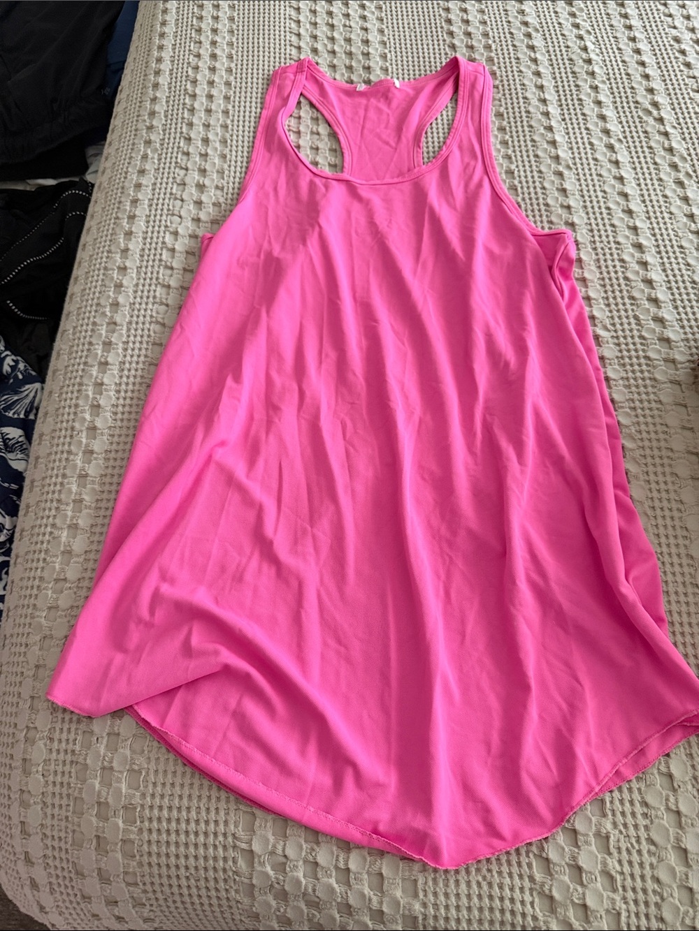 Bright Pink Racerback Swim Coverup Tank